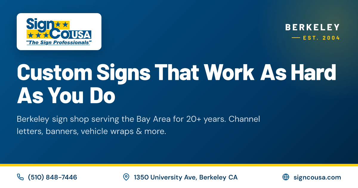 Interior Signage in Berkeley & Bay Area | SignCo USA
