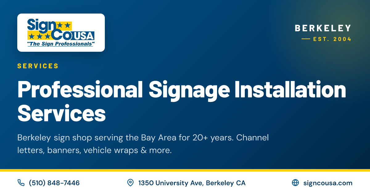 Professional Signage Installation Services | SignCo USA